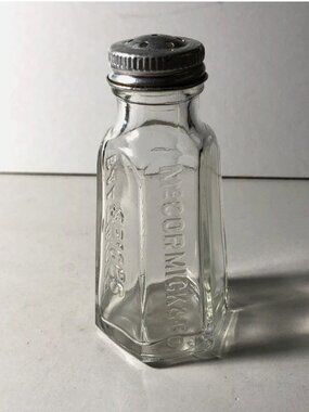 Vintage McCormick & Co. Glass Spice Bottle with Shaker Cap - 4"